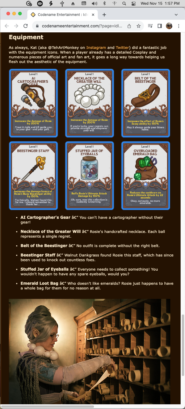 ./ROSIE BEESTINGER - 2023-11-15 at 1.57.28 PM - Rosie Beestinger of the C Team of Acquisitions Incorporated - EQUIPMENT.png